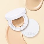 MISSHA Magic Cushion Moist Up 15g SPF50+ PA+++ Wrinkle Improvement, Brightening & UV Protection Cushion Foundation _ Made in Korea
